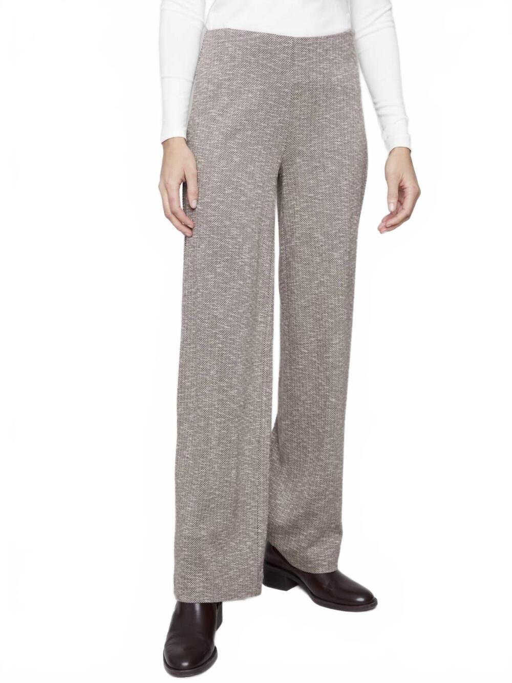 NEW CHARLIE B herringbone pants in mocha